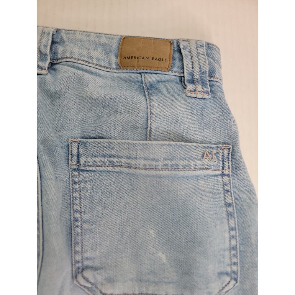 American Eagle Jeans Womens 0 Short Super High Rise Baggy Wide Leg Cargo Drapey - Picture 11 of 11